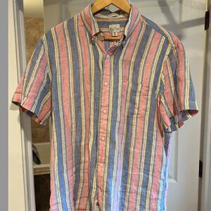J. Crew Baird McNutt Irish Linen Short Sleeve Striped Spring